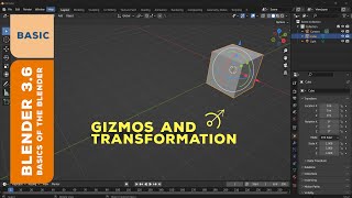 02 The Basics of Blender  | Gizmo and Transformation Tools | Blender 3.6 Wealth