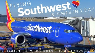 [4K] – I Flew Southwest 8 Times In A Single Day! – FULL EXPERIENCE – 8 Full Flights 1 Video!