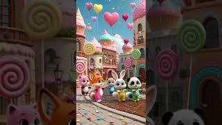 Happy Candy Land Train Ride Cute Animal Friends Adventure
