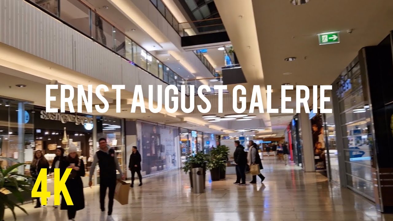 Ernst_August_Galerie  Hannover shopping mall 4K 60fpsمرکز‌خرید ارنست آگوست گالری شهر‌هانوفر
