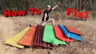How to Fix / Repair / Leaking Sleeping Pad (Field or Home)