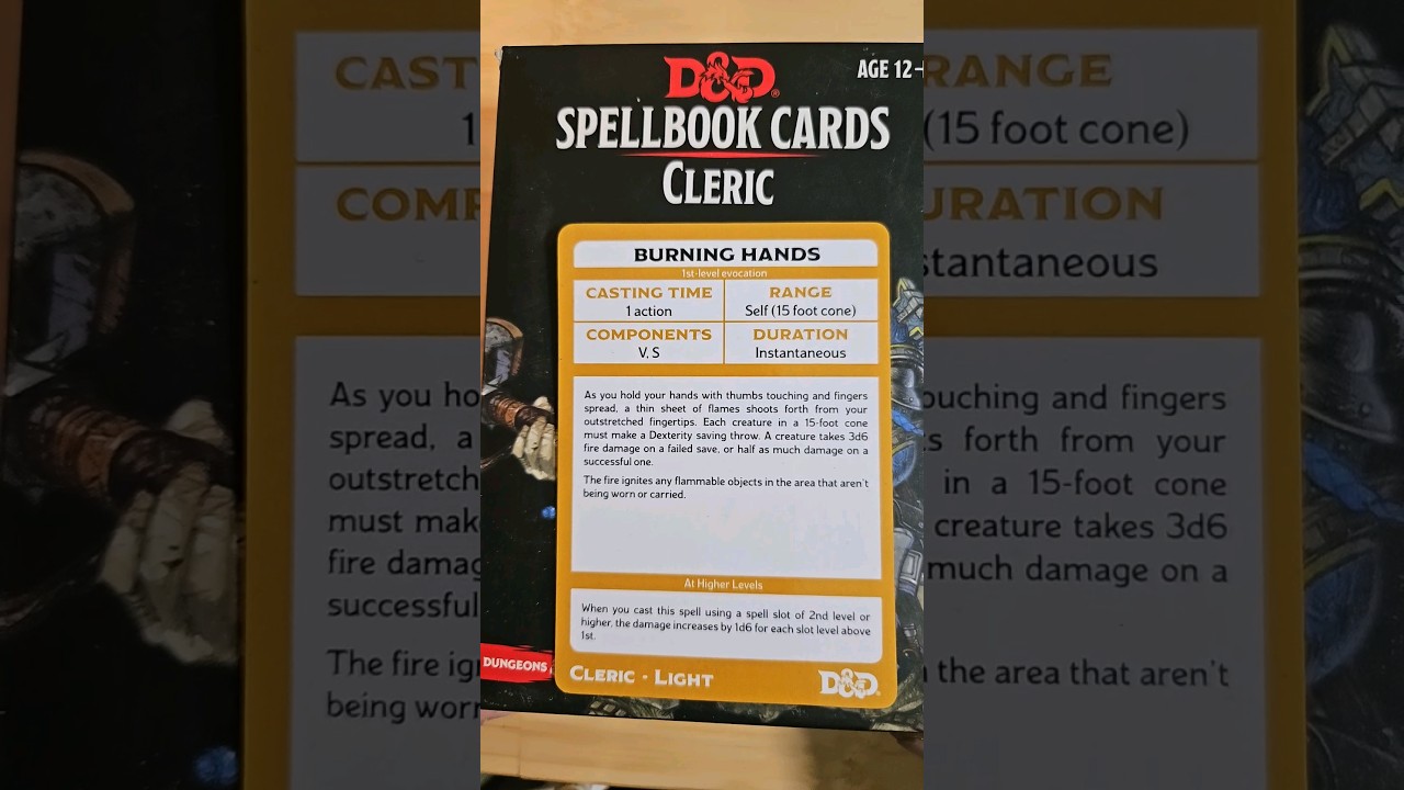 Burning Hands Dnd 5e
