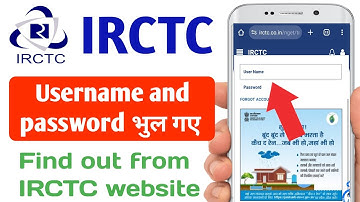 irctc user id password bhul gaye to kya kare | how to forgot irctc user id and password