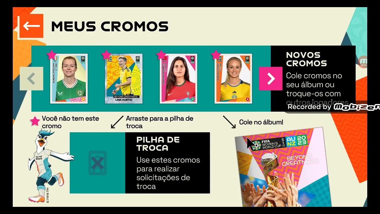 colando figurinhas da copa do mundo AU-NZ 23