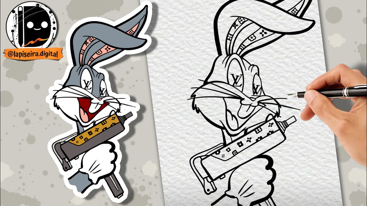 Como desenhar o perna longa de Louis Vuitton passo a passo
