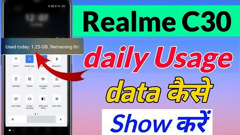 Realme C30 me Usage data kaise Show Kare | How to show daily Usage data in Realme C30 | Realme c30