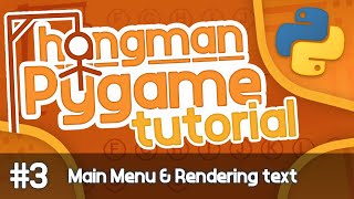 Python Hangman Tutorial #3 - Main Menu, Rendering Text & Finishing Touches screenshot 3