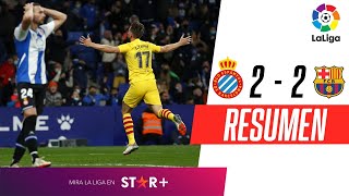 ¡EL BARSA EMPATÓ EL DERBI CATALÁN EN LA ÚLTIMA! | Espanyol 2-2 Barcelona | RESUMEN