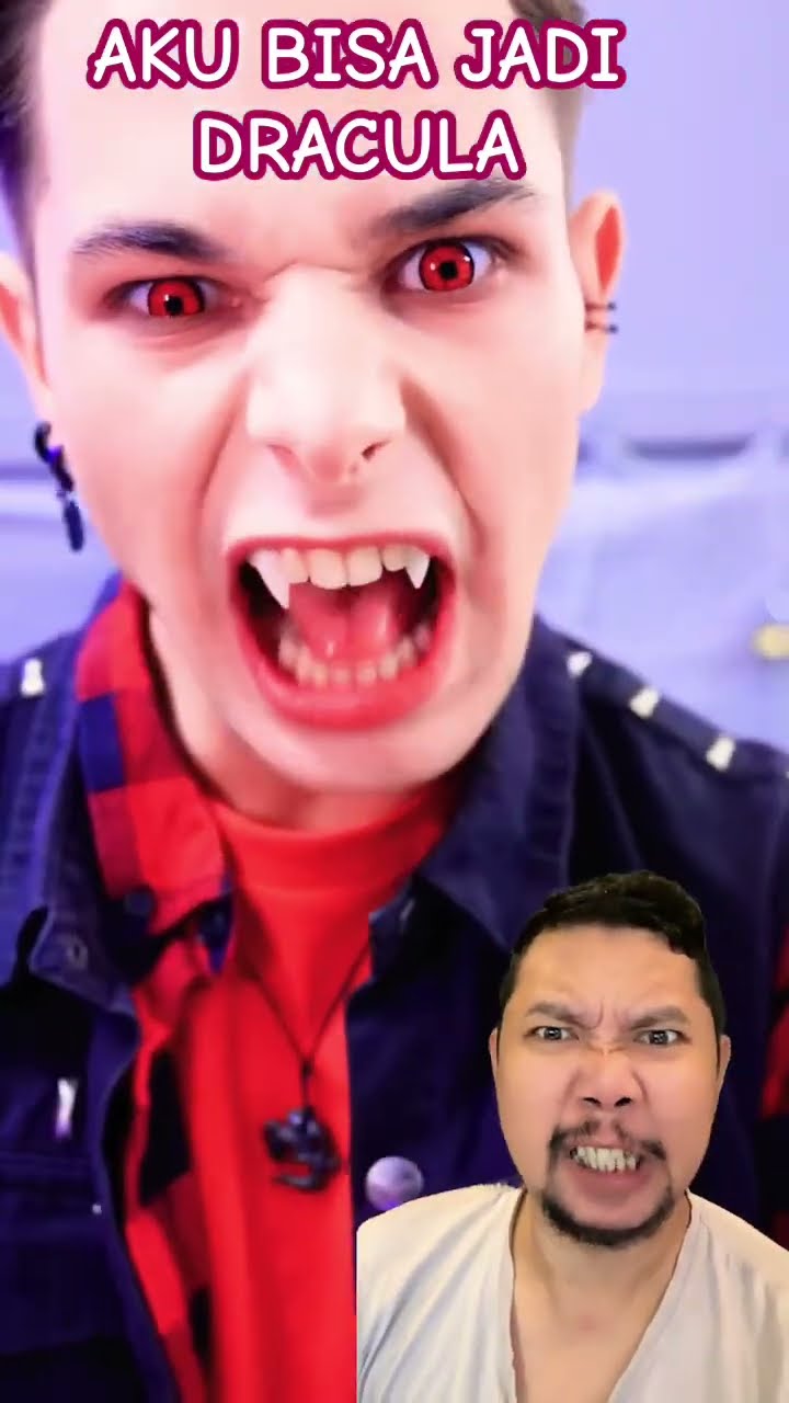 PAPA AKU BISA JADI DRACULA!!!? #halloween #makeup #joker #funny #cosplay
