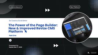 The Power of the Page Builder, Part One: New Revize Builder Platform