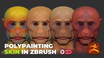 Polypainting Skin in ZBrush