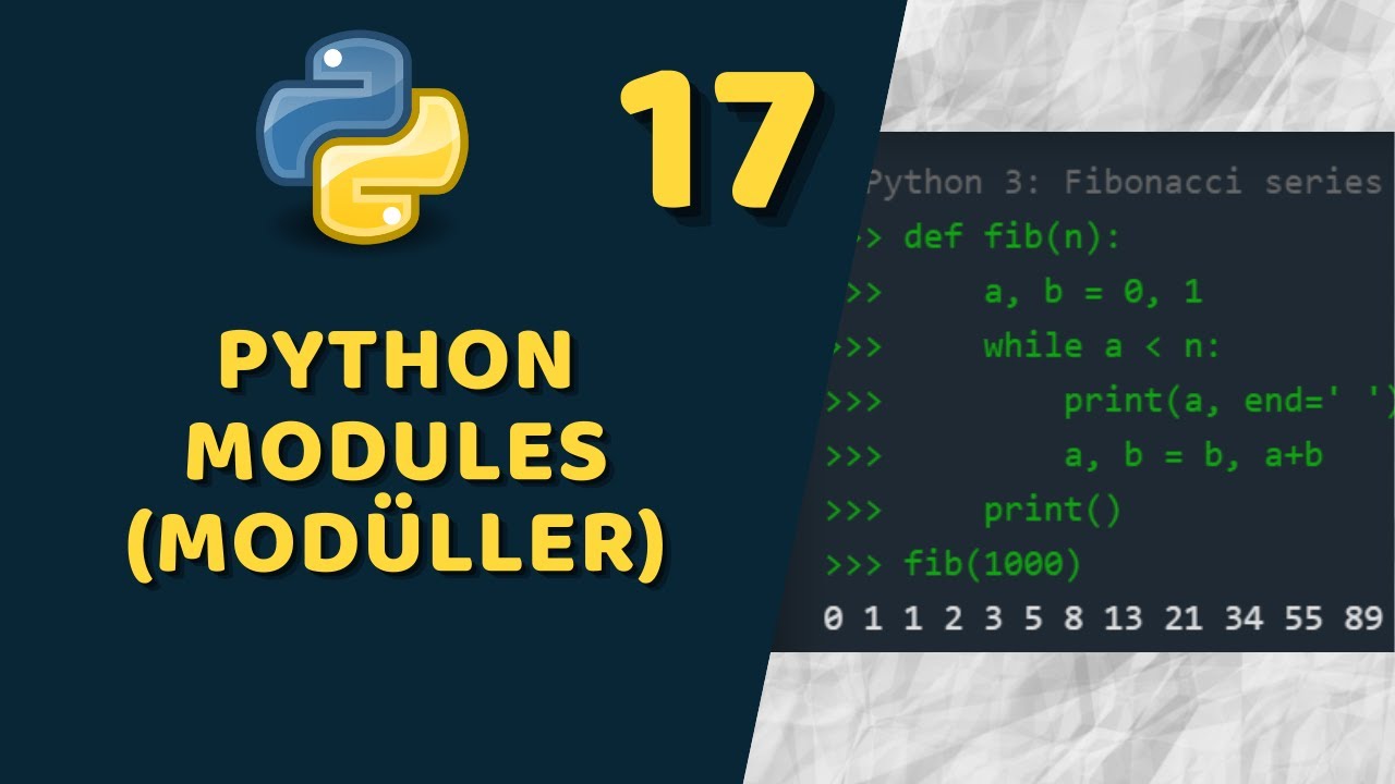 17 - Python Modules (Modüller) - YouTube