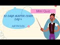 ARTICLES IN ENGLISH GRAMMAR | MINI QUIZ | LETS SMILE PSC | PSC English Practice with Answers |