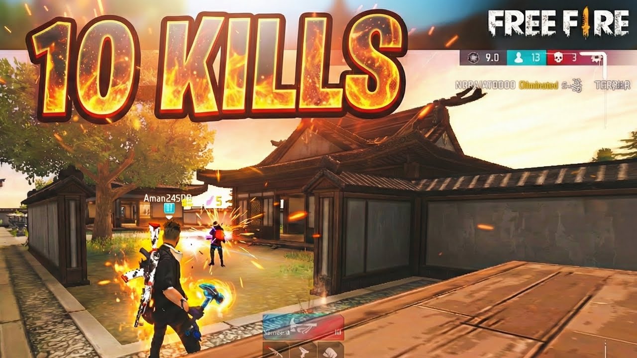 Unleash the Power of the Hammer 😱 | 10 Kills in Free Fire!
