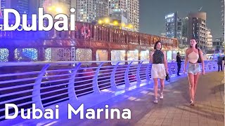Dubai [4K] Dubai Marina Walking Tour 4K 🇦🇪 | Stunning Waterfront Experience