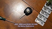 Lexus Smart-Key Battery Replacement - Youtube