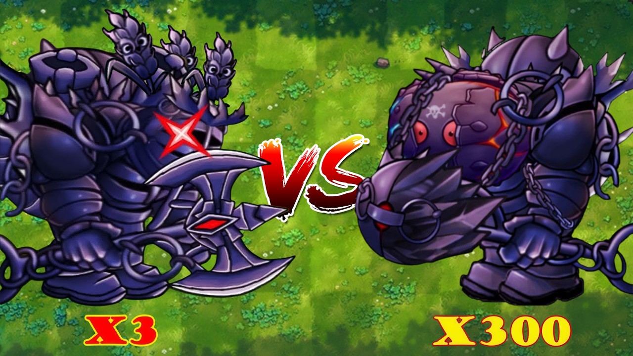 PVZ Fusion 3.4 Challenge - 3 Plants Obsidian Barley VS 300 Zombie Random - Who Will Win?