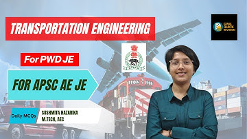 Most Expected Questions on Transportation Engineering for PWD JE | Civil Engineering | APSC AE JE |