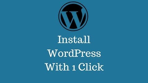 WordPress Hosting in Bangladesh - WordPress Install with One Click Installer Bangla Tutorial