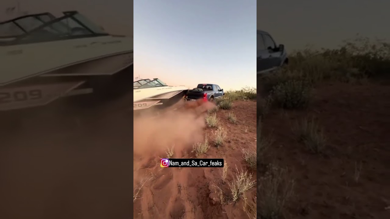 Ford Rapotor pulling A Trailer up a slope Dune⚡️⚡️🚀🚀 