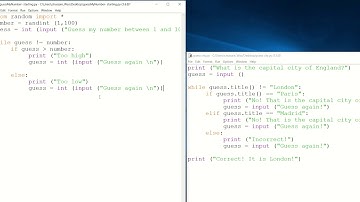 Python - L4 - While loop and random module - Guess my number