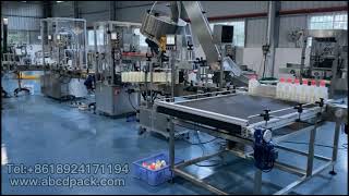 Bottle feeding table,filler,capper,labeller & Bottle collection table ,filling line for jam.