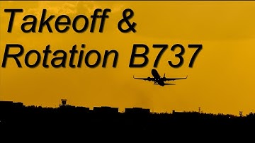 Takeoff Roll, Rotation  and Initial Climb B737 (PMDG)