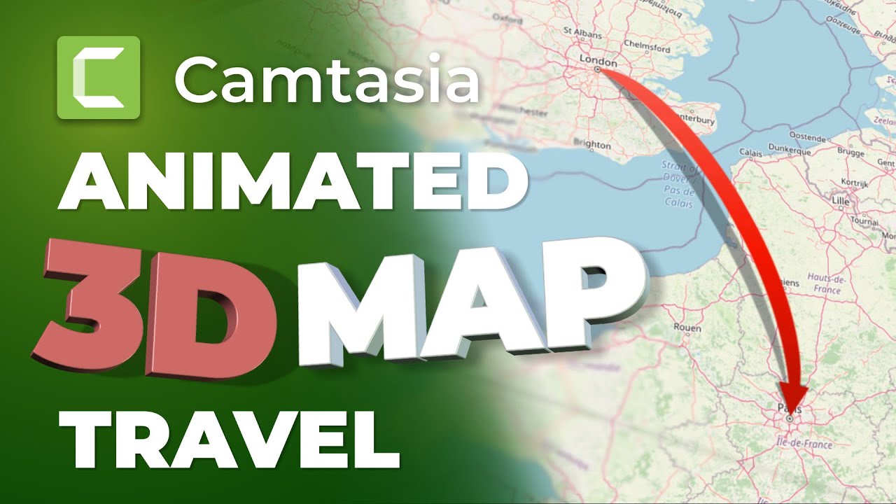 3d travel map animation
