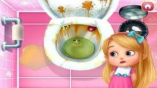 Daddy's Little Helper | Little Girl Helps Daddy Clean Living Room, Toilet, Fridge...