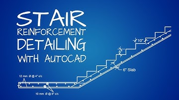 Stair Reinforcement Detailing Drawing With Autocad