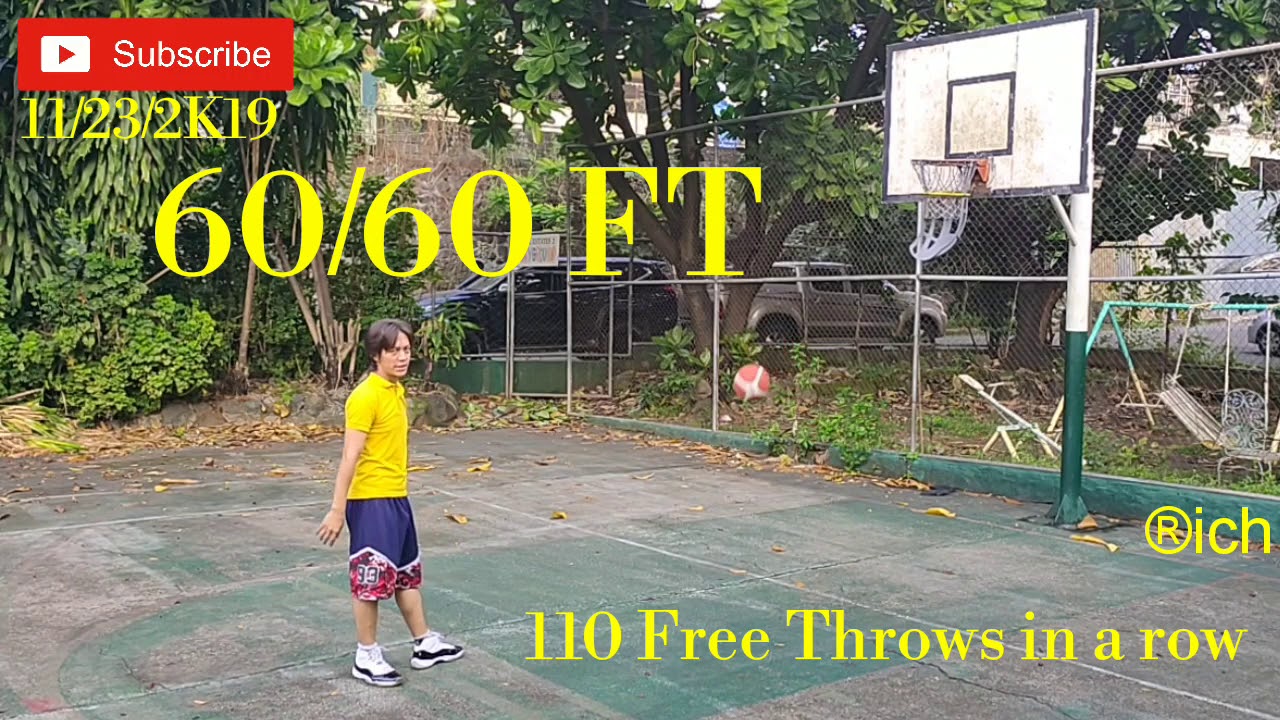 110 Free Throws in a row (SKLZ Kick Out 360 Basketball Return System) 