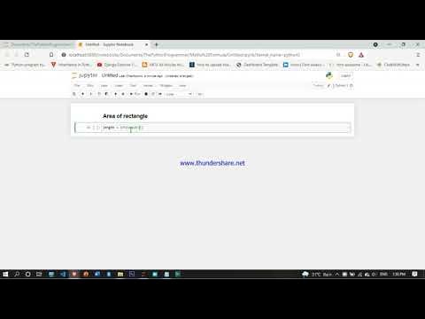 Area of rectangle | python Program | Jupyter Notebook - YouTube