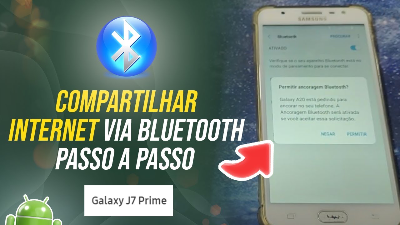 Como compartilhar a internet via bluetooth no Samsung J7 Prime - Passo ...