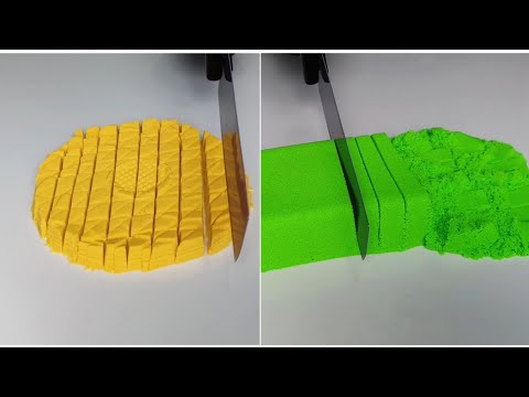 Very Satisfying Kinetic Sand Cutting Asmr Video #95