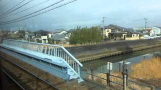 名鉄6500系 側面展望 須ケ口→津島(津島線普通) 6518編成
