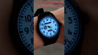 Top Gun Maverick F-14 Tomcat Full Lume Pilot Flieger Black Ace Mechanical Watch Economical Version screenshot 5