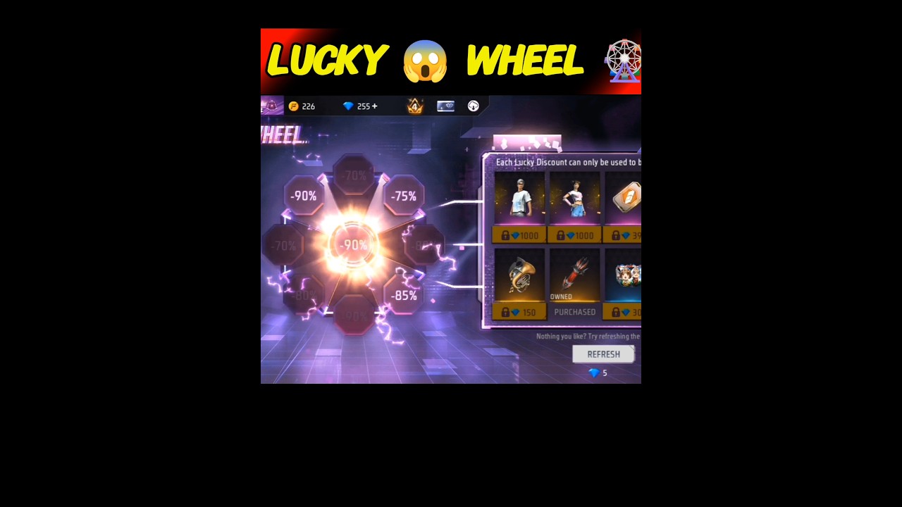 GOT 90% DISCOUNT 😻 ON LUCKY 😱 WHEEL 🛞 EVENT 🌚