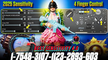 NEW UPDATE 4.0🔥BEST SENSITIVITY+CODE & BASIC SETTING PUBG MOBILE 2025🔥 60FPS,4Finger,Gyro On. 