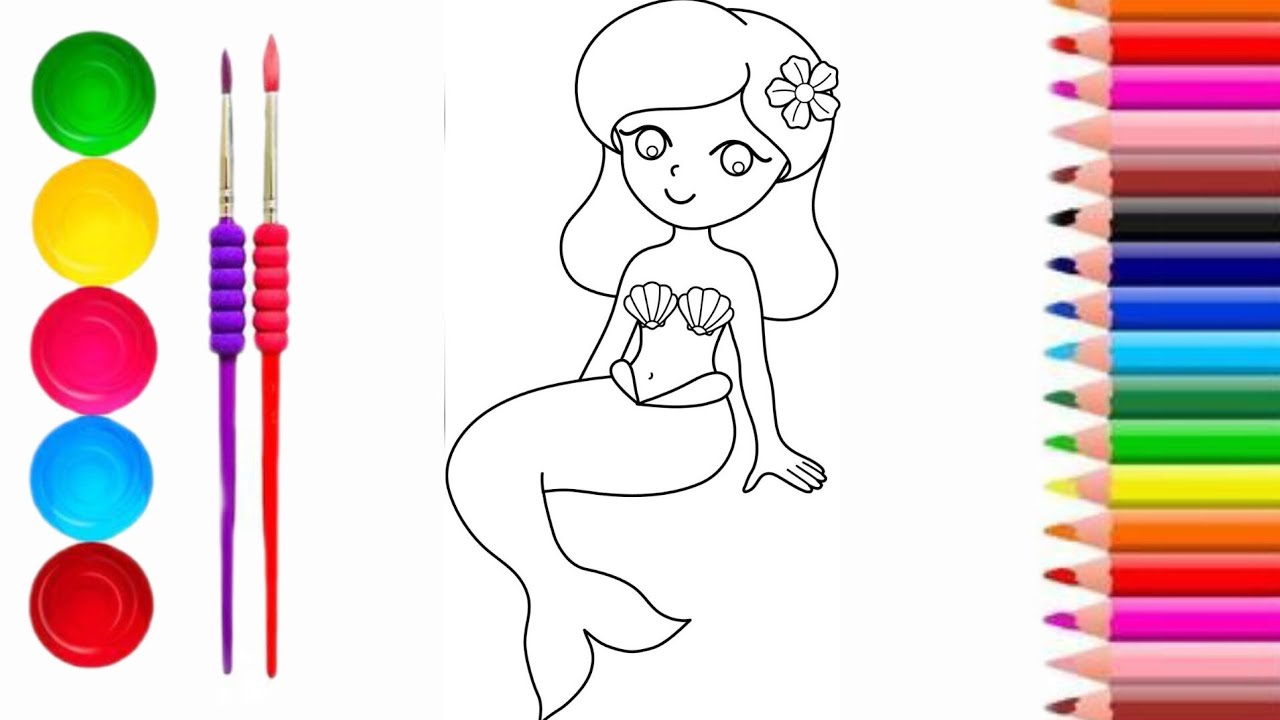 let's colour the mermaid #mermaid - YouTube