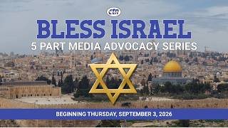 Coming September 3 - Bless Israel : Media Advocacy Series | Biblical Truth, Israel & the Church
Coming September 3! Discover a powerful five-part series exploring one of the most urgent and misunderstood conversations of our time: Israel, the Bible, and the Church’s response to today’s world.
The Bless Israel: Media Advocacy Series combines firsthand experiences from inside Israel during the 2026 war with thoughtful conversations featuring respected Christian leaders who examine the biblical, historical, and cultural issues shaping today’s headlines.
Throughout this compelling series, viewers will explore God’s enduring covenant with Israel, the rise of antisemitism, Israel’s place in biblical prophecy and God’s redemptive story, and the responsibility of the Church to respond with biblical truth, wisdom, and compassion.
More than a series about current events, Bless Israel is an opportunity to become informed, equipped, and confident when navigating difficult conversations about Israel and the Middle East—all while remaining firmly grounded in the Word of God.
📖 In this five-part series, discover:
• Firsthand perspectives from inside Israel during the 2026 war
• Biblical and historical perspectives on Israel
• God’s enduring covenant with Israel
• The growing challenge of antisemitism
• The Church’s responsibility to respond with truth and compassion
• Israel’s place in God’s redemptive story
• Biblical insight for understanding today’s headlines
• How to engage in difficult conversations with wisdom and confidence
Whether you watch during the Fall Feasts, Spring Feasts, or any time of the year, this series offers timeless biblical insight for anyone seeking a deeper understanding of Israel, Scripture, faith, and God’s purposes.
🕊️ Coming September 3.
Prepare to be informed. Be equipped. Stand on the Word of God.
Subscribe and turn on notifications so you don’t miss the Bless Israel Media Advocacy Series.
#BlessIsrael #Israel #MediaAdvocacy #Israel2026 #ChristianMedia #BiblicalTruth #StandWithIsrael #IsraelAndTheBible #ChristianFaith #Antisemitism #ChurchAndIsrael #BibleProphecy #MiddleEast #ChristianLeadership #WordOfGod
This program is produced by CTN.
http://www.ctnonline.com
Watch more videos at http://www.youtube.com/user/CTNonline
CTN Christian Television Network produced program and recorded in Clearwater, Florida. Coming September 3 - Bless Israel : Media Advocacy Series | Biblical Truth, Israel & the Church
