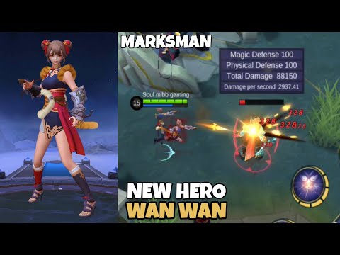 Mobile legends new Marksman hero WanWan (Agile Tiger) skills and gameplay | Mobile legends new skins  @Soulmobilelegends