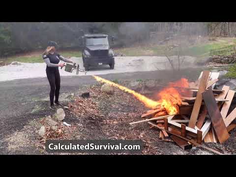 How to light a fire with a big ass lighter.