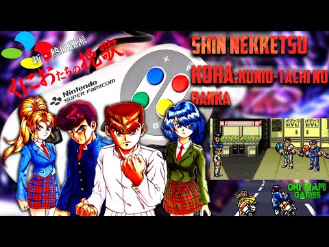 Shin Nekketsu Koha: Kunio-tachi no Banka (SUPER FAMICOM) прохождение с комментариями