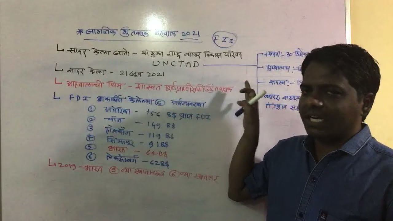 Mpsc | Combine | वार्षिकी 2021- चालू घडामोडी - जागतिक गुंतवणूक अहवाल 2021 VVimp