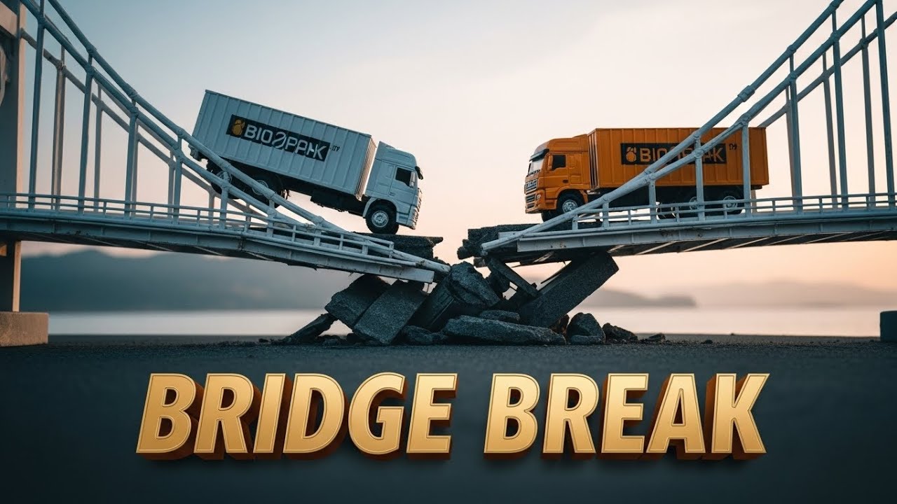 Мини-стройка: Трактор и Грузовик Чинят Мост! 🚜 Смешная Стоп-Моушн Анимация