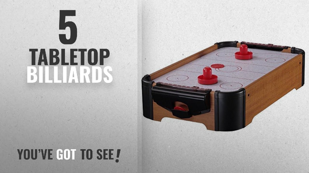 Top 10 Tabletop Billiards [2018]: Air Hockey Mini Table for kids Family with Puck and Pusher