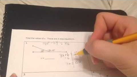 Complementary and Supplementary Angles: two step equations