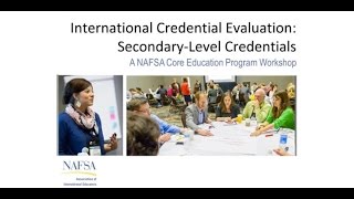 International Credential Evaluation Secondary Level Credentials