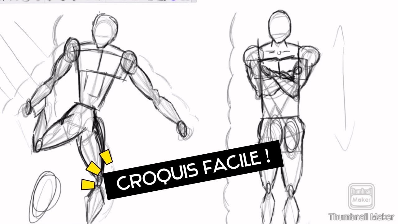 Tuto dessin anatomie #1 (le croquis de base pour créer un personnage ...