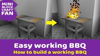 How to build a BBQ in mini block craft 3D screenshot 3
